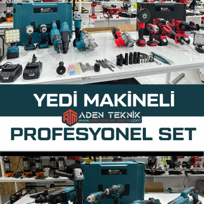 ADDEN ADN0034 Yedi Makineli Profesyonel Şarjlı Set 