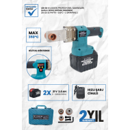 ADDEN ADN-BK-01 21V Şarjlı Boru Kaynak Makinesi 20-25-32 Pafta 350C 2 Bataryalı Mükemmel Performans