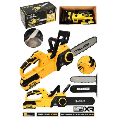 Assur ADN0723 36V 5Ah Çift Bataryalı 38cm 16 inç Akülü Zincirli Testere Sarı