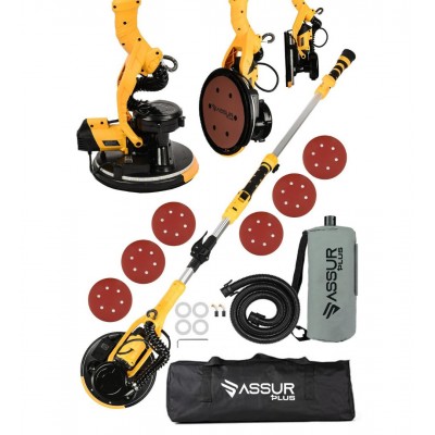 ASSUR ADN0653 850W Ø225mm Profesyonel Elektrikli Alçı Zımpara Makinesi 