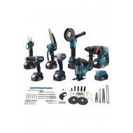 DAWREEK ADN0017 21V Şarjlı Sekizli Set – Matkap, Somun Sıkma, Hilti, Taşlama, Dekupaj, Budama, LED Lamba
