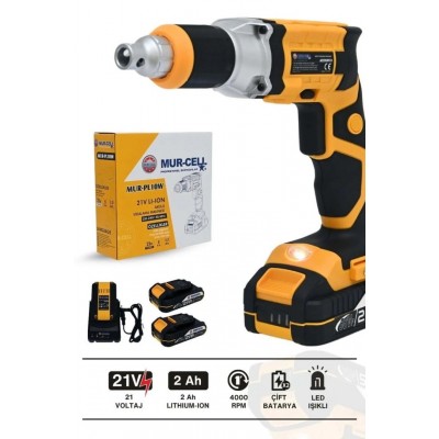 Murcell ADN0120 21V Kömürsüz Şarjlı Alçıpan Vidalama – 4000 RPM, 