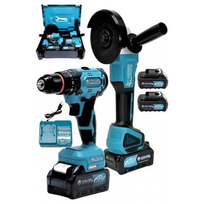Murcell ADN0003 21V Şarjlı Darbeli Matkap ve 125mm Avuç Taşlama İkili Set