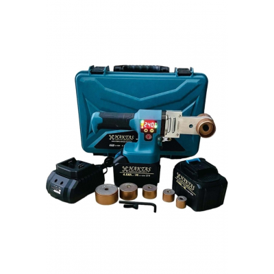 HAKTAŞ ADN0465 Şarjlı Dijital Ekranlı Boru Kaynak Makinesi 320C 2 Batarya 25-50mm Paftalı